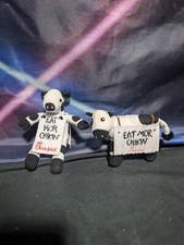 Lot Of 2 Chick-fil-a Eat More Chicken Stuffed Plush Cow 4"