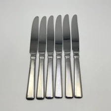 Cambridge Dinner Knife Beveled Edge Stainless Glossy Flatware 9-3/8 6Pc