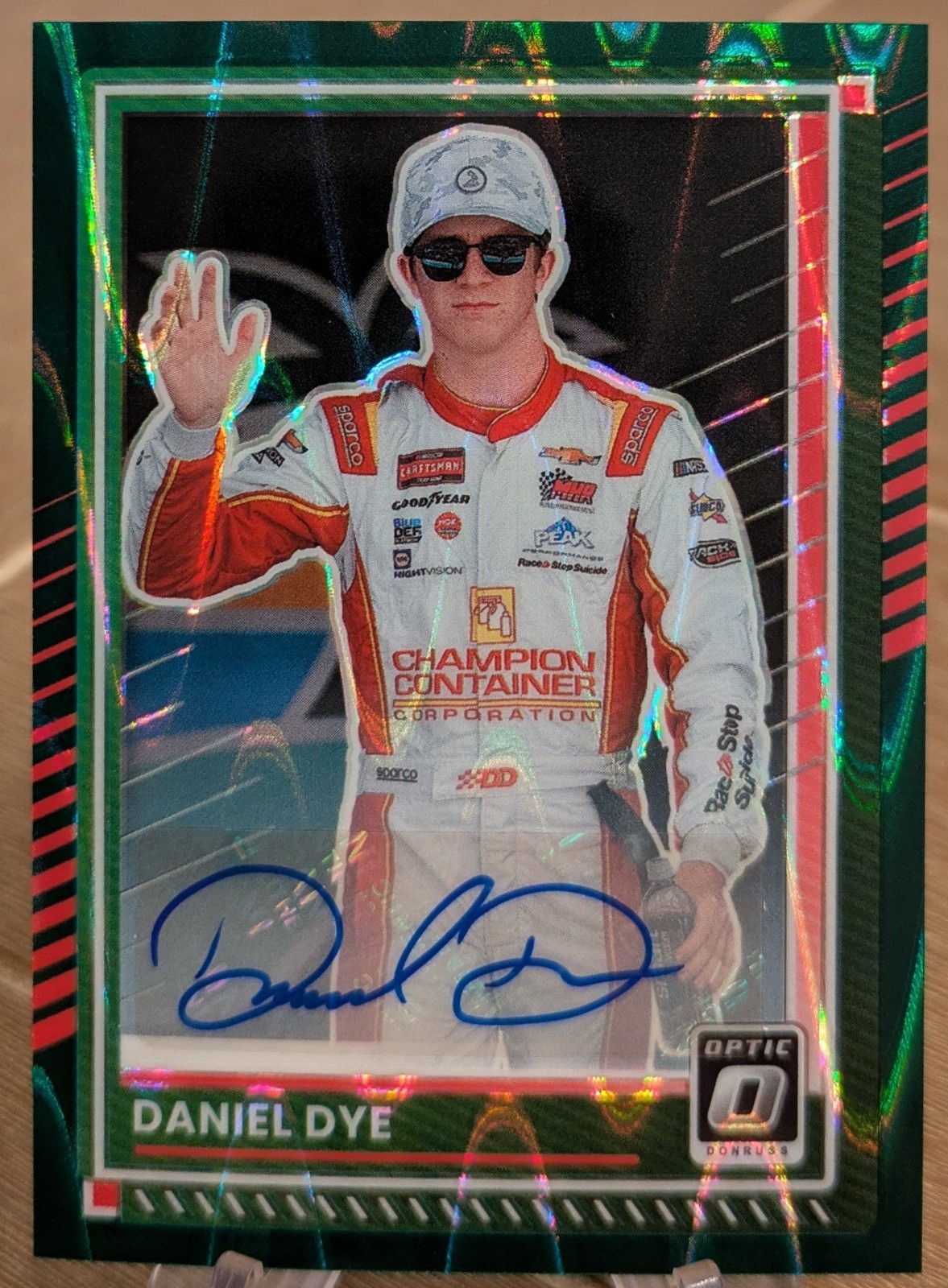2025 Donruss Optic Green Swirl FOTL Auto SSP 1/5 Daniel Dye