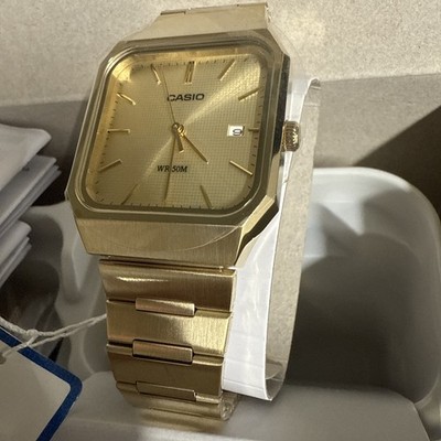Casio MTP-B185G-9A Gold Stainless Steel Analog Men's Watch | WR