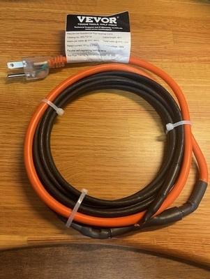 VEVOR Self-Regulating Pipe Heating Cable, 9 ft Long, 5W/ft Heat Tape for Pipes