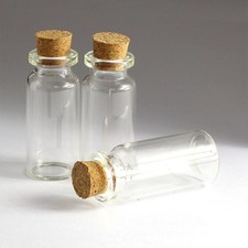 Bottles with Cork Jars Small Vial 22x50mm 30-100 pieces 10ml Wishing bottles