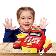 Kids Cash Register Toy Calculable With Sound Lights Cash Register Toy
