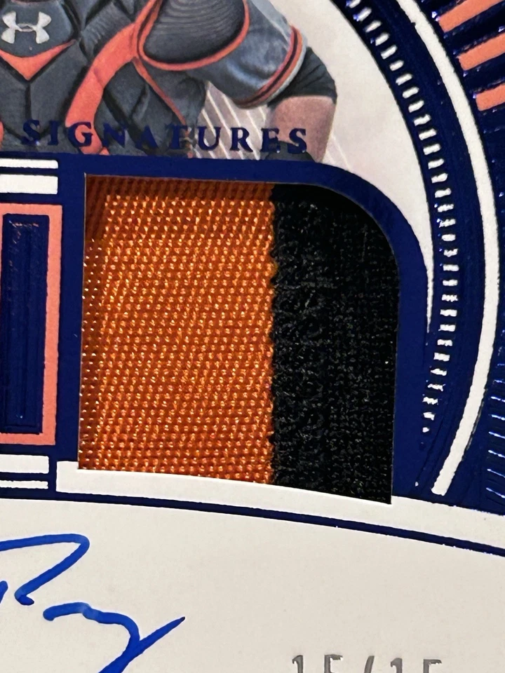 Parche Panini Flawless Buster Posey 2023 en tarjeta ¡Última impresión automática 15/15! 🔥🔥🔥 Foto 3 de 4