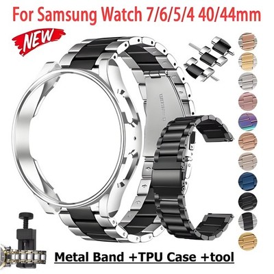 Band+Case+tool for Samsung Galaxy Watch FE 7 6 5 4 40/44mm Stainless Steel Strap