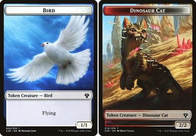 Bird \ Dinosaur Cat Token - #02/16 (Gavi, Nest Warden) - Commander 2020 NM MTG
