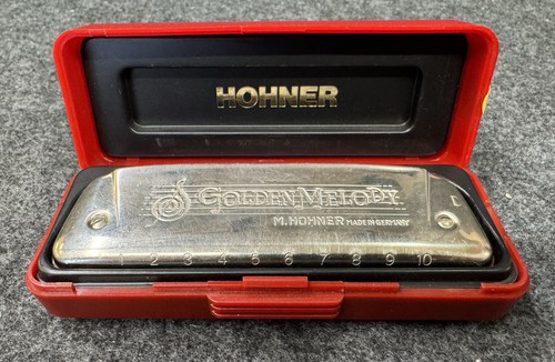 Hohner Golden Melody No. 542 Harmonica Key of D 10 Holes Musical Instrument