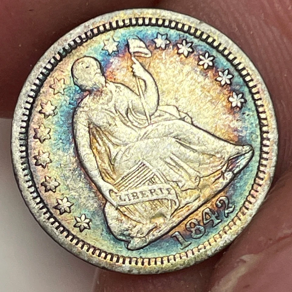 1842-O Seated Liberty Half Dime Very Fine VF Coin #29881 - Image 3 of 4