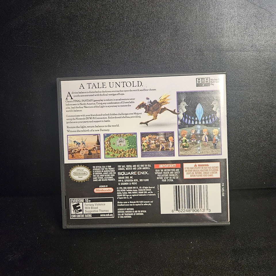 Final Fantasy III (Nintendo DS, 2006) Sin Manual con Estuche SIN PROBAR Foto 2 de 3