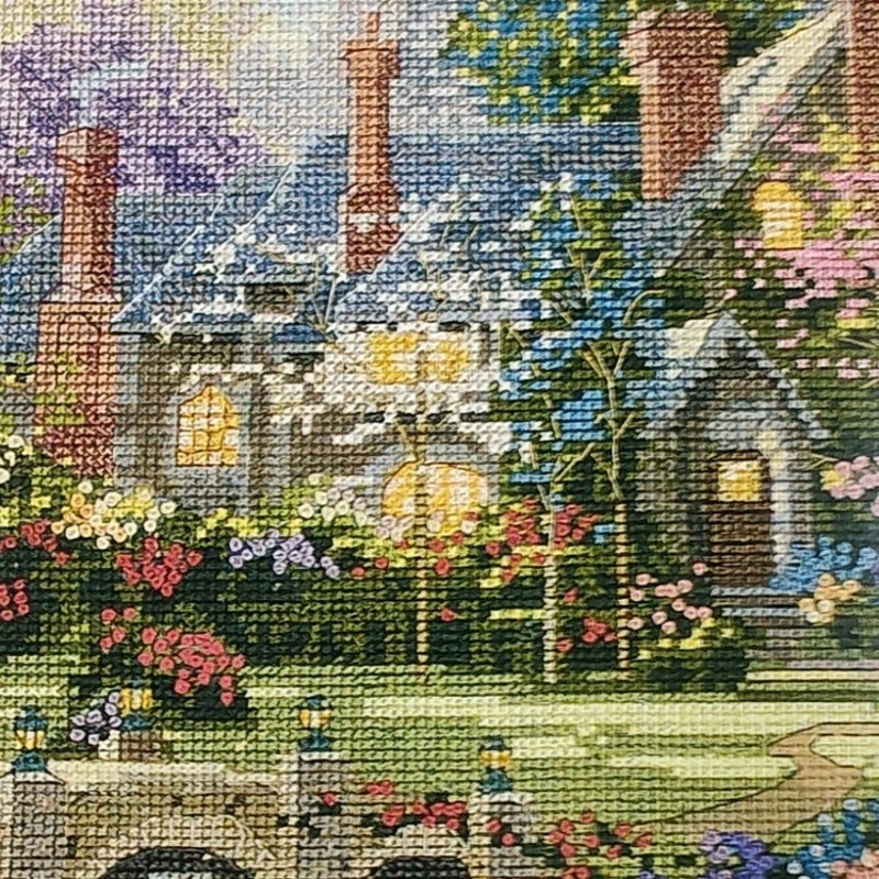 Candamar Designs Beyond Spring Gate Thomas Kinkade Cottage Cross Stitch Pattern - Image 3 of 3