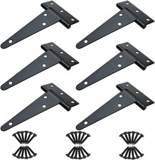4 inch T Strap Hinges, Heavy Duty T-Strap Shed Door Hinges Gate Hinges, Tee Hing