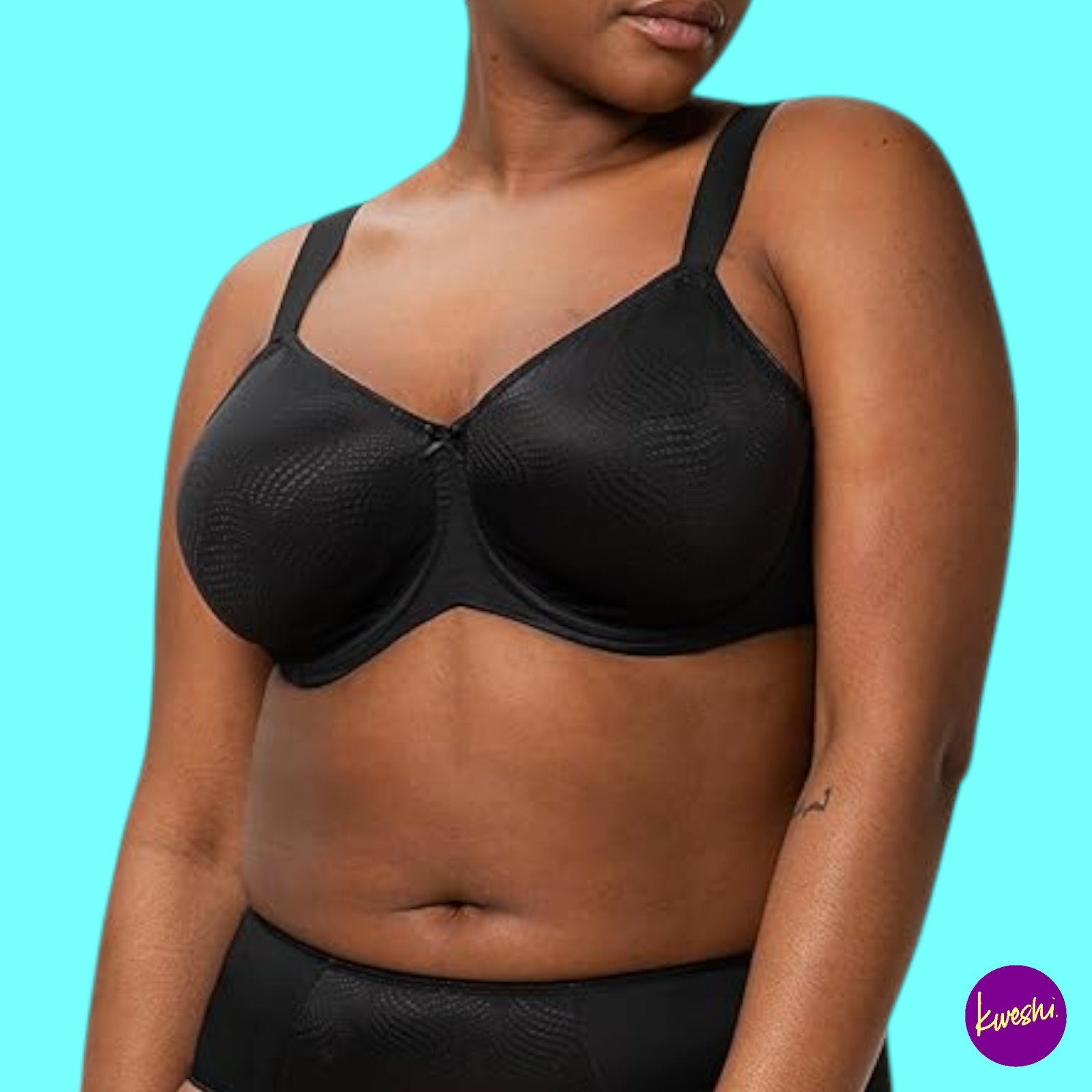 TRIUMPH Women's Bra, Essential Minimizer W X, Black, UK 40F | EU 90G | US 40G