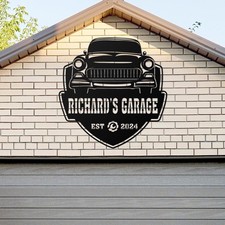 Custom Garage Metal Sign, Car Workshop Decor,...