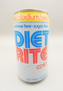 Diet Rite Cola Steel Empty 12oz Soda Can