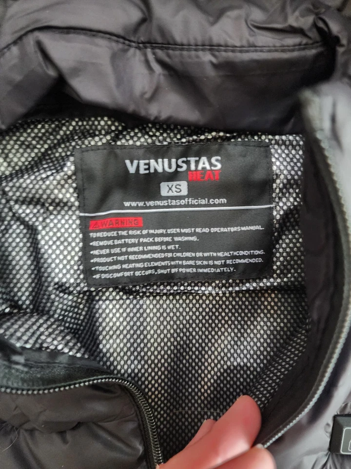 Abrigo Chaqueta Térmica Venustas Unisex Doble Control, Resistente al Agua, XS, Negro Foto 3 de 4