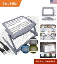 Rechargeable Hands-Free 5X Magnifier with Adjustable Lighting for Crafting