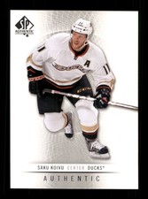  62 Saku Koivu 11 Ducks 2013 Upper Deck Hockey Sports Trading Card 