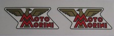 COPPIA ADESIVI LOGHI SERBATOIO MORINI CORSARO 175cc TRESETTE e 3/7 SPRINT AD9...