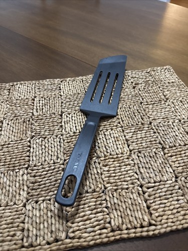 T-Fal Black Nylon Fish Spatula Slotted Turner Long Blade Angled Flipper - Picture 8 of 8