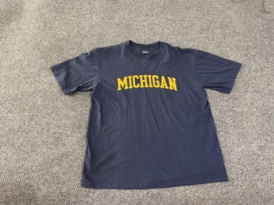 Michigan Wolverines Shirt Mens XL Blue NCAA College Yikes Graphic T-Shirt Tee