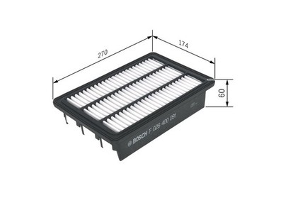 Bosch F 026 400 091 Luftfilter für HYUNDAI