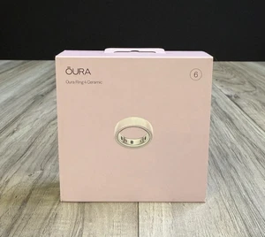 Oura Official Ring 4 Ceramic Smart Fitness Tracker Petal Pink Size 6 NEW Sealed