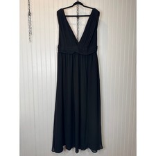 Lulus Heavenly Hues Black Maxi Dress Bridesmaid Wedding Banquet Homecoming Small