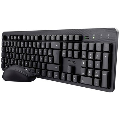Trust TKM-360 Kabellos Tastatur, Maus-Set Geräuscharme Tasten, Hotkey Funktion,