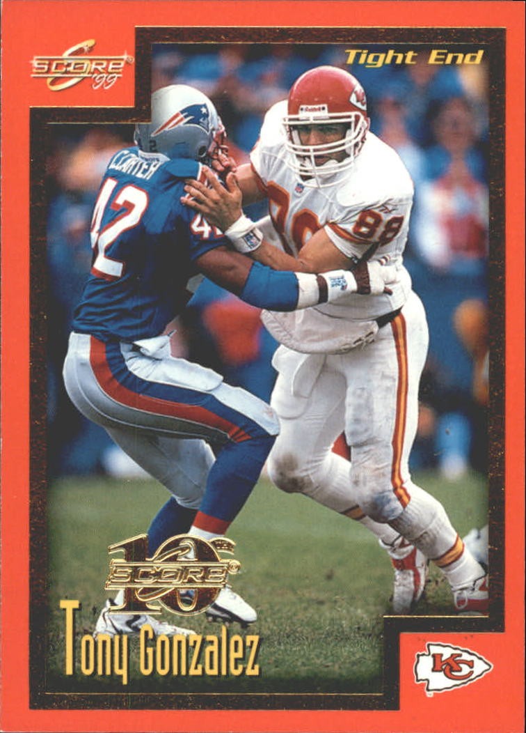 1999 Score Showcase #205 Tony Gonzalez /1989 - FB