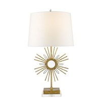 Design Tischleuchte Ianven 78Cm In Gold Weiß Dekorativ E27 Tischlampe Wohnzimmer