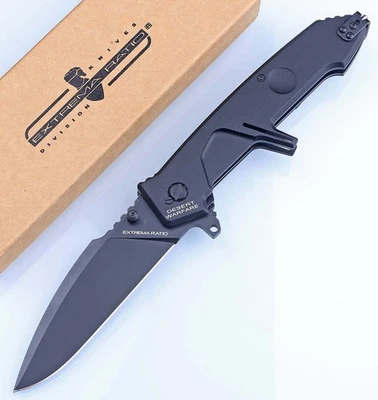 WALTHER jagdmesser Taschenmesser klappmesser Italien schwarz outdoor camping messer neu