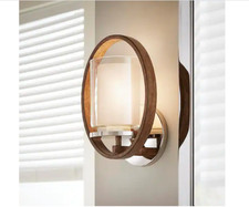 Home Decorators Collection 1-Light Polished Nickel/Corona Bronze Wall Sconce