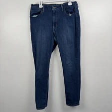 Levi's Jeans Womens 34 (33x27) Blue 721 High Rise Skinny Dark Wash Stretch Denim