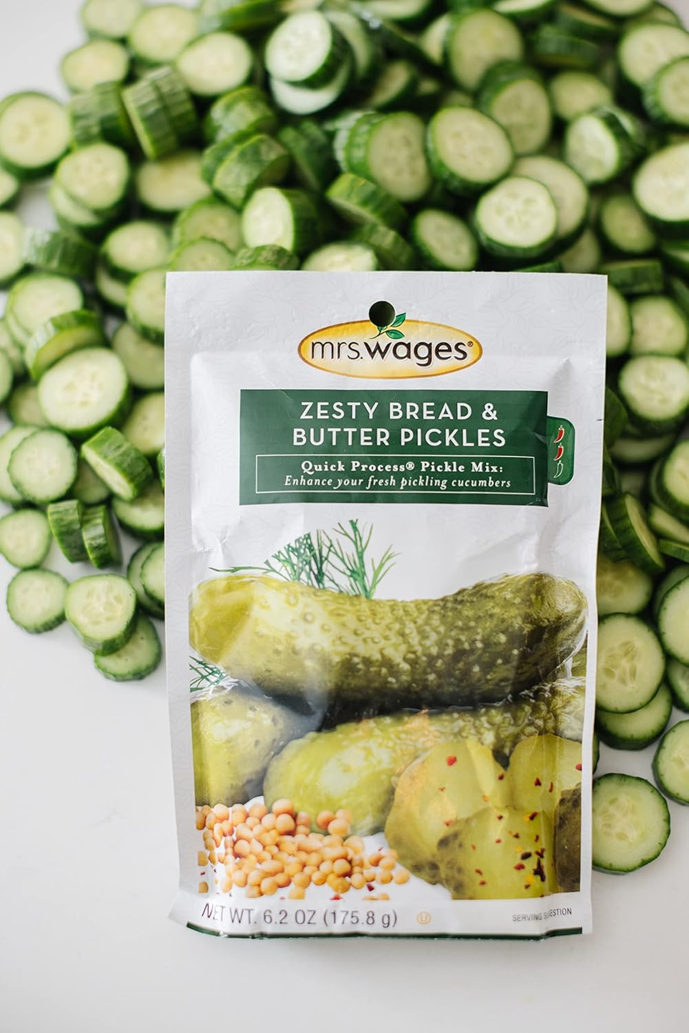 Mrs. Wages Zesty Bread and Butter Pickles Quick Process Mix, Quick and Easy, Sim