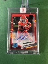 2023 Clearly Donruss - Rated Rookie Auto Rashee Rice #79 Red /49 Color Match RC