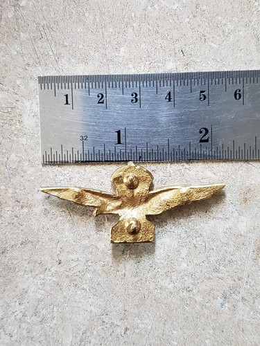 WW2 British RAF Royal Air Force Forage Bronze Solid Cap Badge - Picture 7 of 8