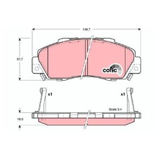 Satz Bremsbeläge 24401193 Bremsklötze vorne für Honda HR-V GH Integra DC NSX