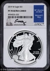 2019-W $1 Proof American Silver Eagle NGC PR 70 Ultra Cameo | Moy Signed