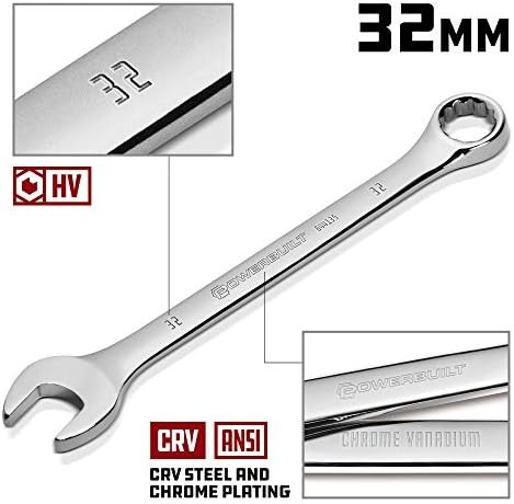 32mm Metric Combination Wrench 12 Point Double Ended Box Open End 15° Offset