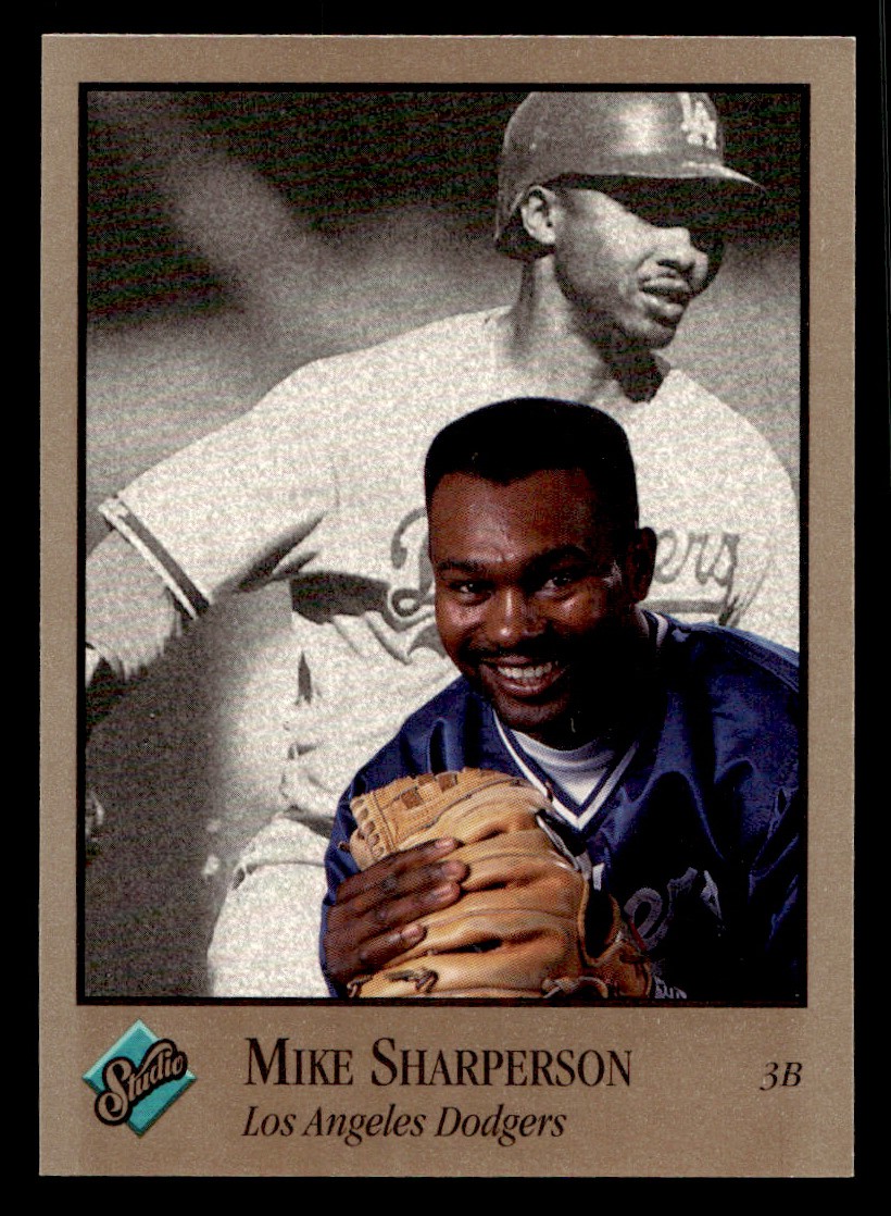 1992 Leaf - Mike Sharperson Baseball card Los Angeles Dodgers Raw Trading Card