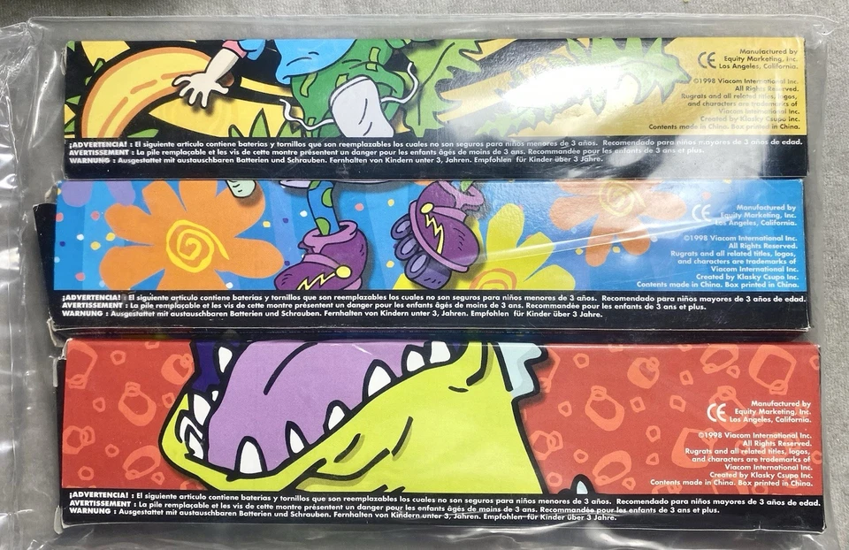 Новый винтажный 1998 Burger King RUGRATS цифровые часы - набор из 3 - Изображение 2 из 2