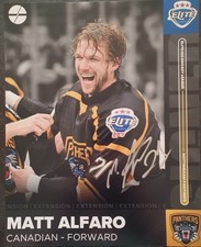 MATT ALFARO - Signed 10x8 Photograph - SPORT - ICE HOCKEY NOTTINGHAM PANTHERS