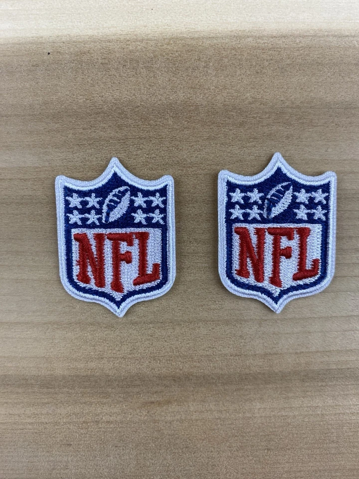 NFL LOGO 2 SET (Small) FOOTBALL  IRON ON PATCH 1.1”x1.25” - Image 1 of 1