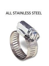 #4 All Stainless Steel Worm Gear Hose Clamp MINI 7/32" TO 5/8" (10 PC) MARINE