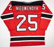 JOE NIEUWENDYK 'HOF 11' Signed New Jersey Devils Custom XL Jersey (Beckett)