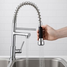 Kitchen Sink Mixer Tap Pull Out Spray Chrome Black Standard Premium Faucet UK
