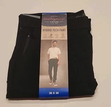 Weatherproof Vintage Mens Hybrid Tech Pant Black Size 36x30 NWT