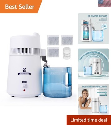 Compact 6L Water Distilling Machine - Pure Water Purifier for Kitchen & Office
