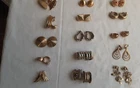 Vtg 15 pcs. lot Earrings clipons Goldtone branded-unbranded see discription