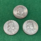 Franklin Half Dollar Lot of 3 - 90% Silver - Check it out! 👀
